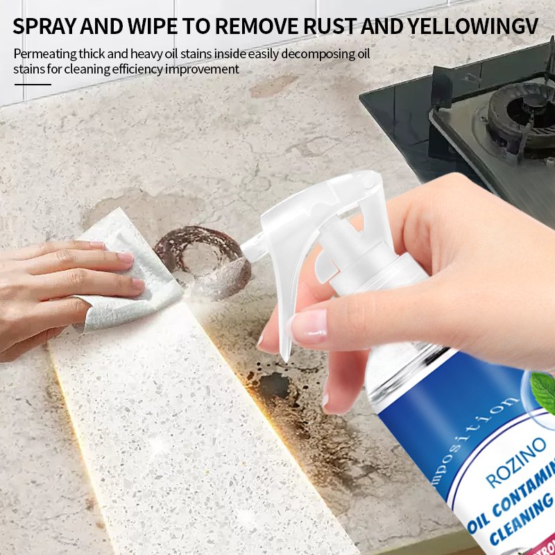 Oil Stain Cleaning Spray for Kitchen Heavy Oil Cleaner, Range Hood Cooktop Powerful Cleaning Stain Cleaner
