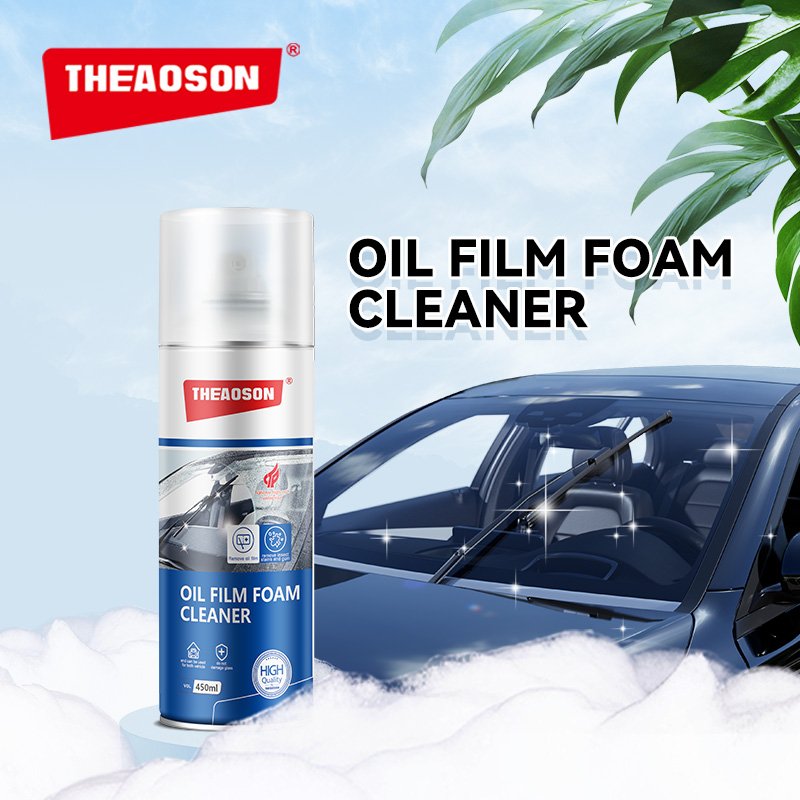 THEAOSON 400ml Automotive oil film remover foam stain remover wash free glass window cleaner