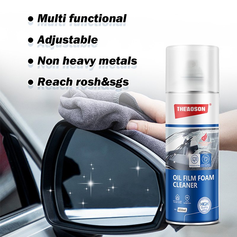 THEAOSON 400ml Automotive oil film remover foam stain remover wash free glass window cleaner