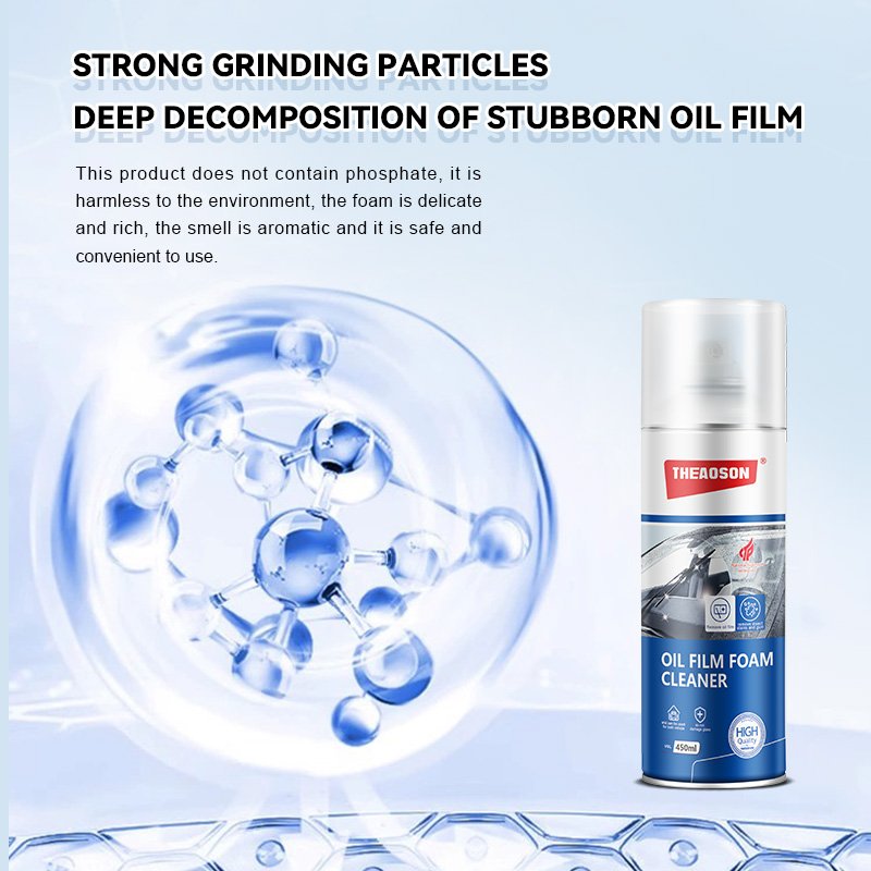 THEAOSON 400ml Automotive oil film remover foam stain remover wash free glass window cleaner
