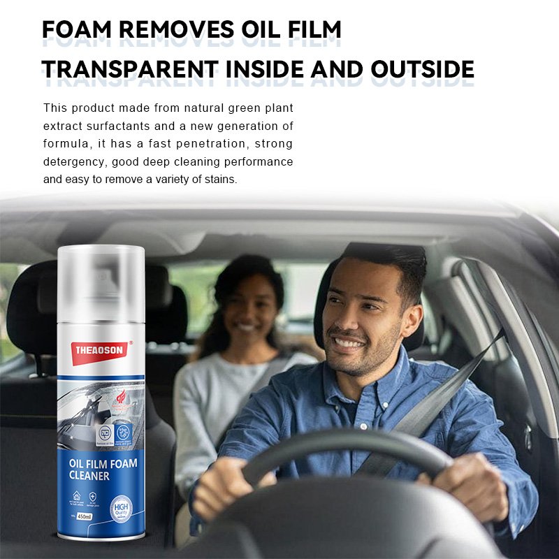 THEAOSON 400ml Automotive oil film remover foam stain remover wash free glass window cleaner