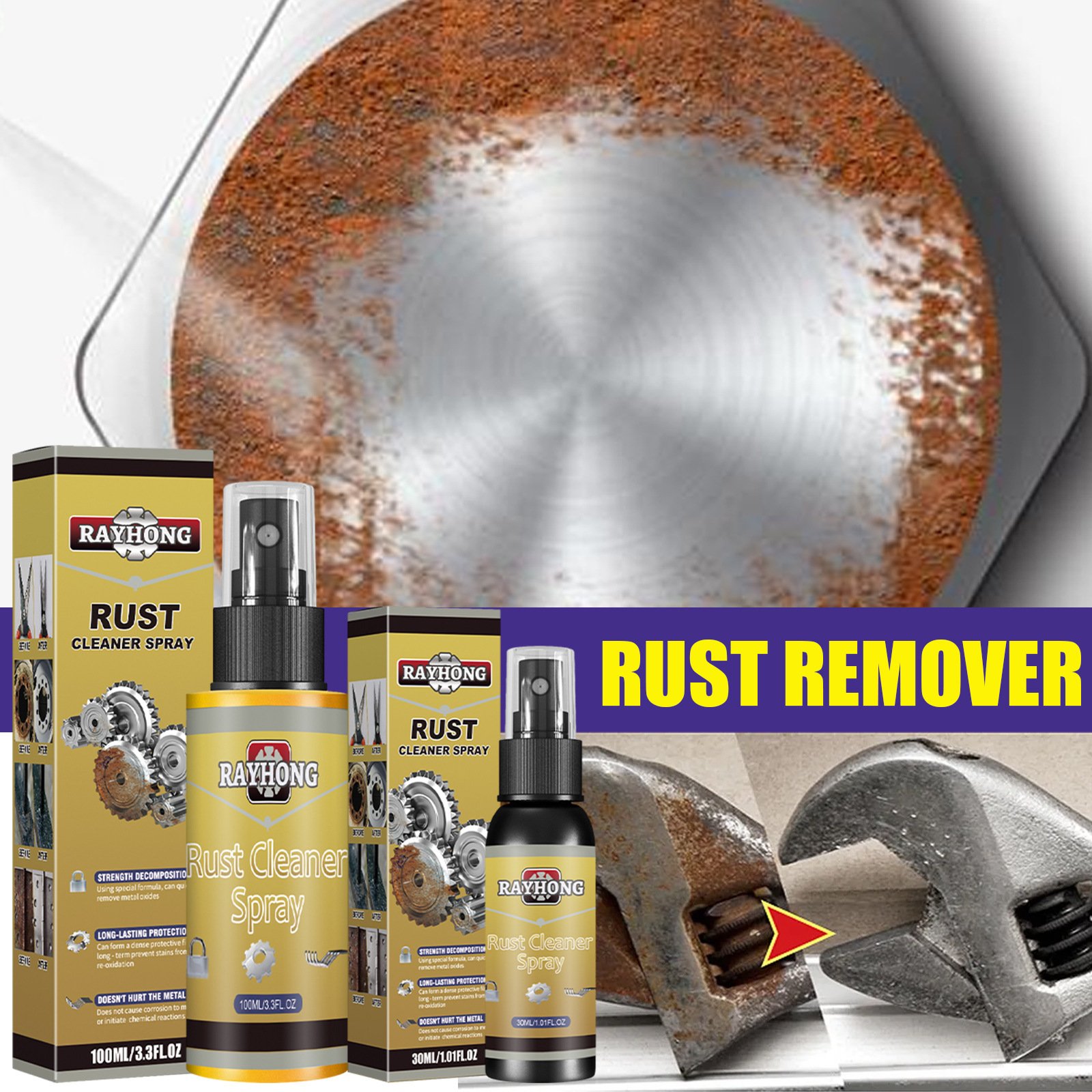Kitchen Bubble Cleaner Multi-Purpose Foam Pot Pan Rust Remover Stove Stain Cleaning Spray Home Degreaser Dilute Dirt New