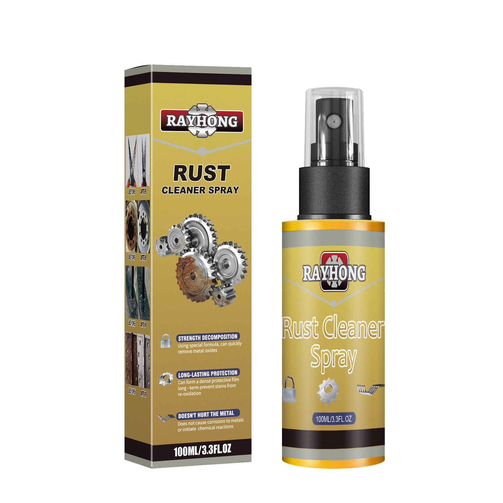 Kitchen Bubble Cleaner Multi-Purpose Foam Pot Pan Rust Remover Stove Stain Cleaning Spray Home Degreaser Dilute Dirt New