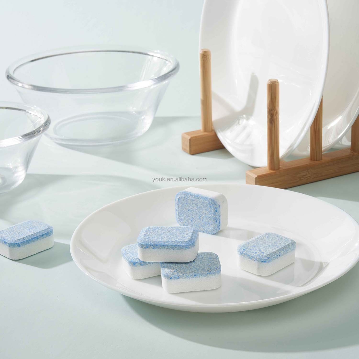 2024 HOT OEM/ODM Sustainable Green Cleaning Thick Grease oil stain removal Dishwasher Tablets eco friendly dishwashing tablets