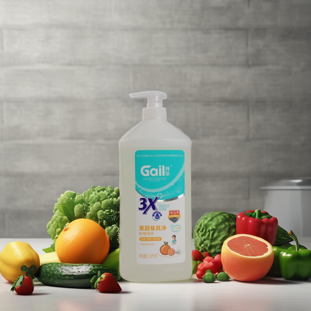 Wholesale Customizable Scented Liquid Dishwashing Detergent Stain Removal Aromatic Disposable Fruit And Vegetable Cleaner