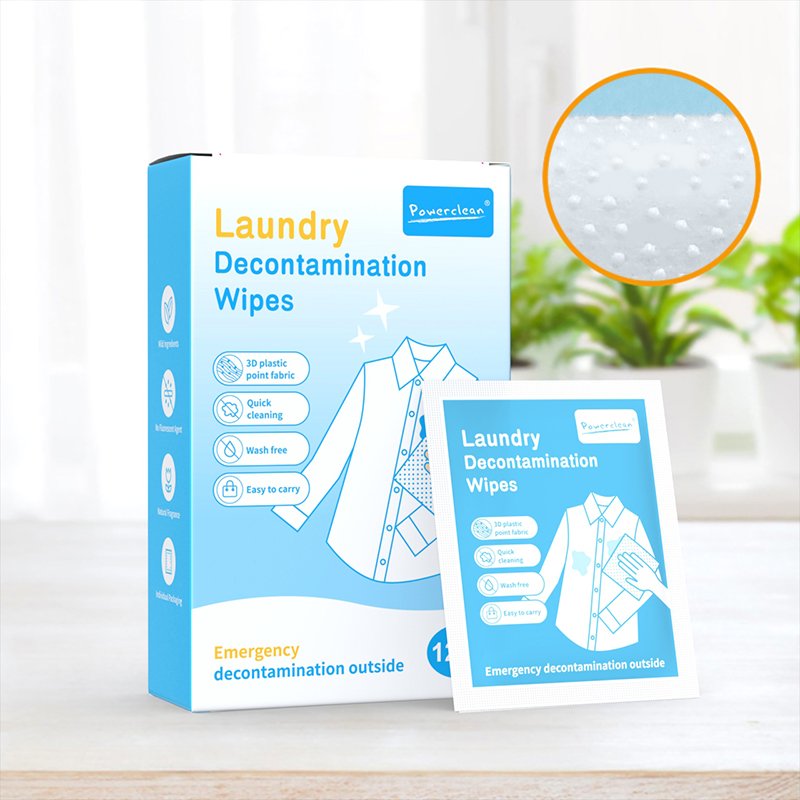 Wholesale Private Label Instant Stain Treater Dry Cleaning Laundry Fabric Stain Remover Cleaning Wipes For Clothes