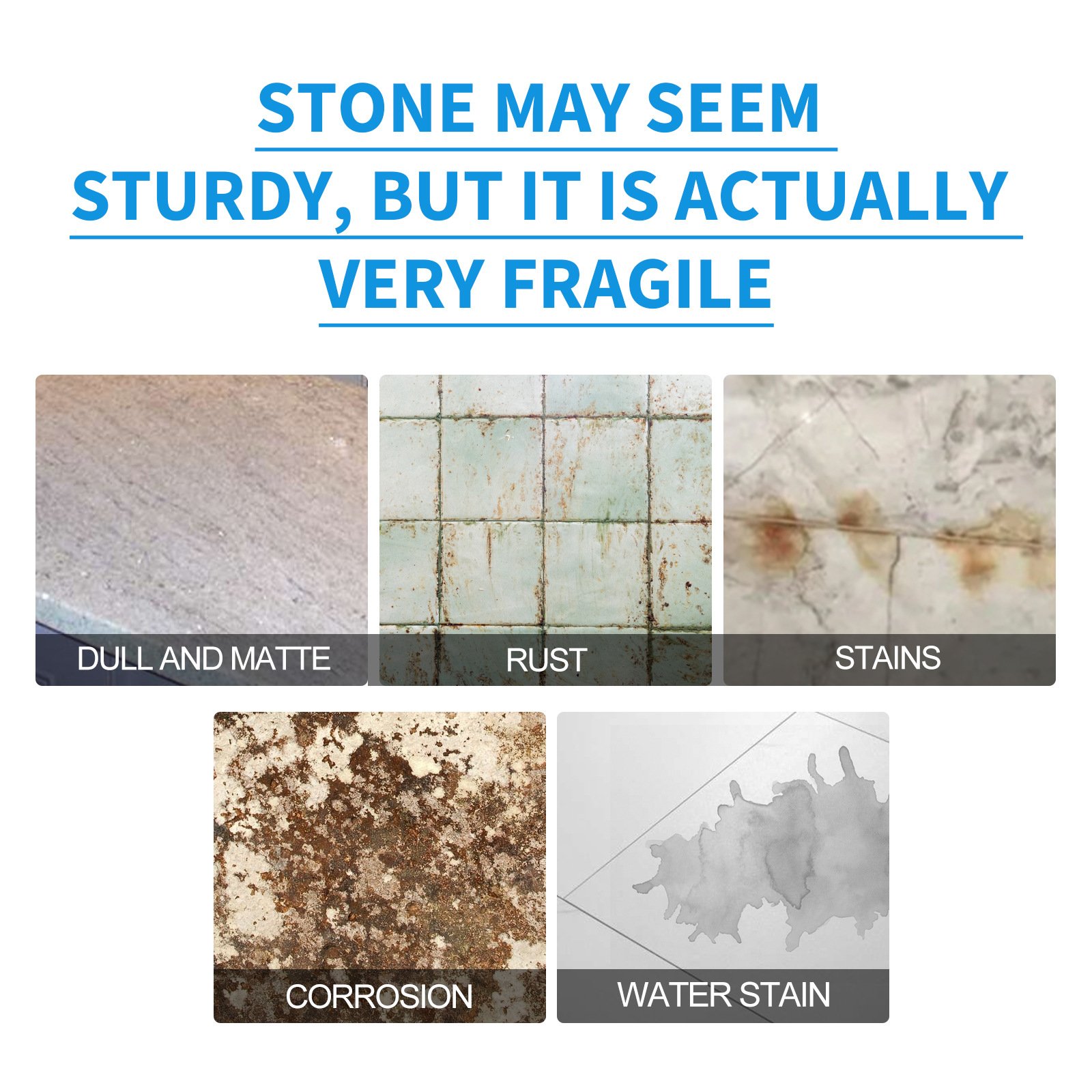 Kitchen quartz tile countertop scratch repair cleaning stain brightener stone crystal plating agent