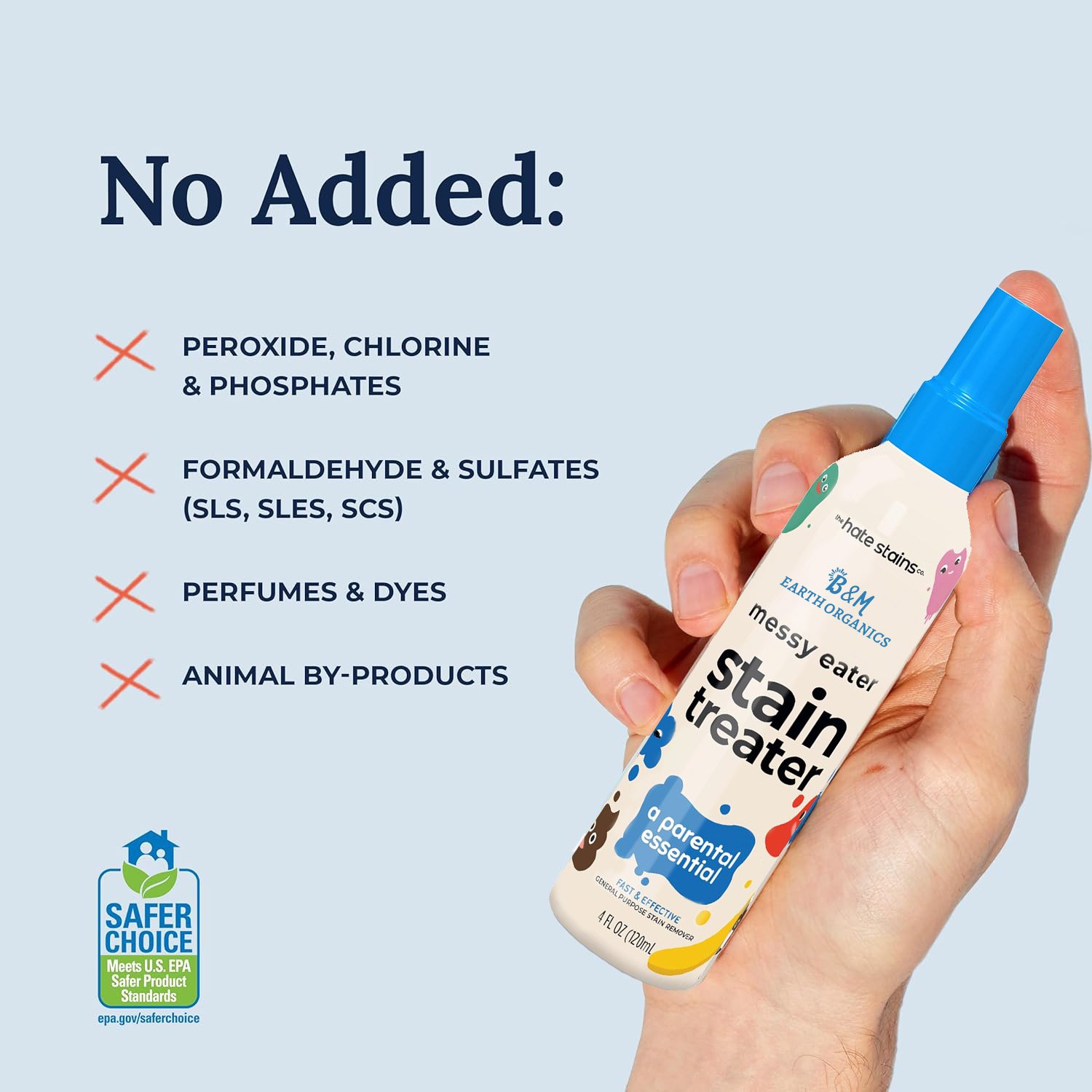 Messy Eater Stain Treater Spray Stain Remover Newborn Baby Essentials No Dry Cleaning Food Grease Coffee Off Laundry Underwear