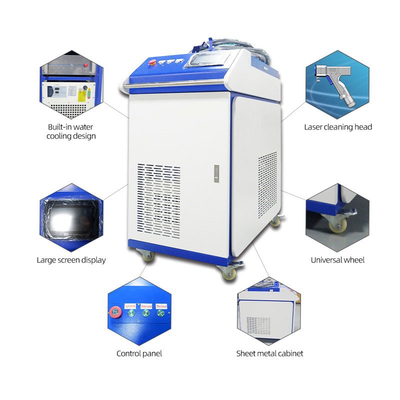 DOYA 1500W 2000w 3000w Mini limpiador laser portatil CW Limpiador laser para eliminar oxido de metal y aceite de oxido