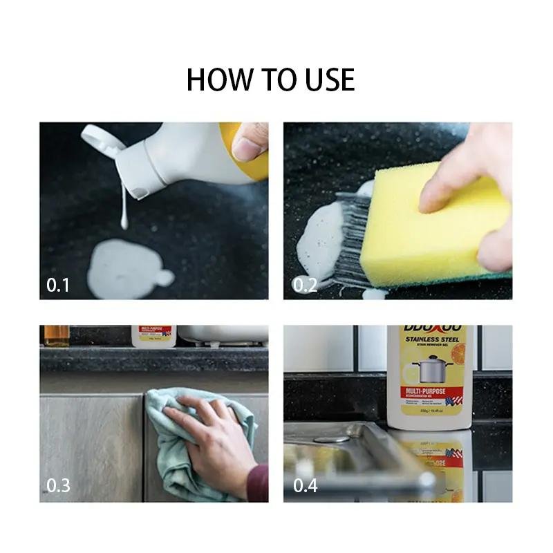 High Efficiency Powerful Heavy Oil Stain Remover Stainless Steel Kitchen Scouring Cleaners