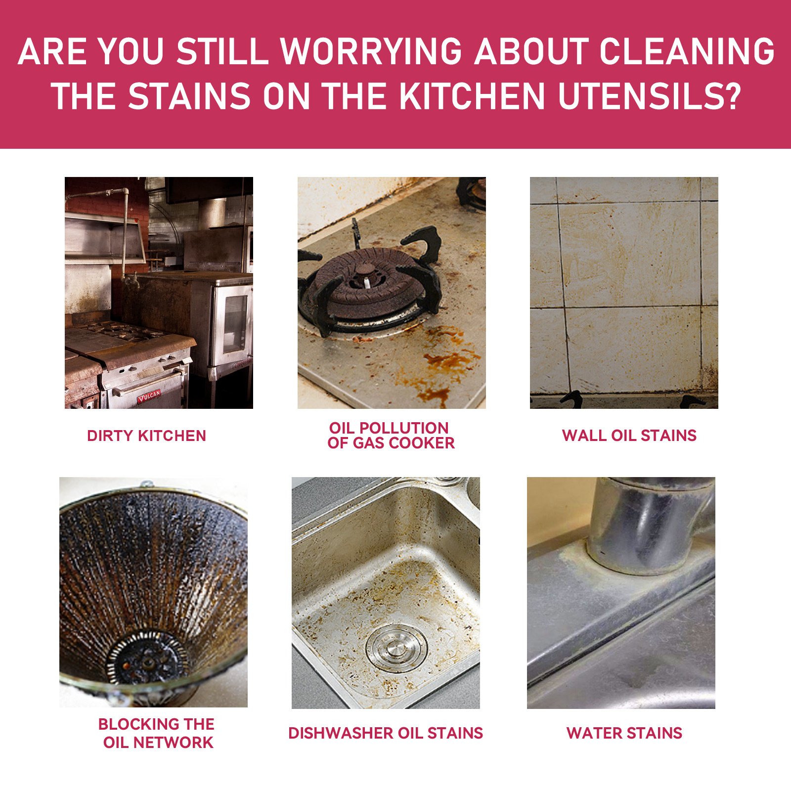 Wholesale kitchen powerful degreasing and stubborn stain removal multifunctional kitchen cleaner