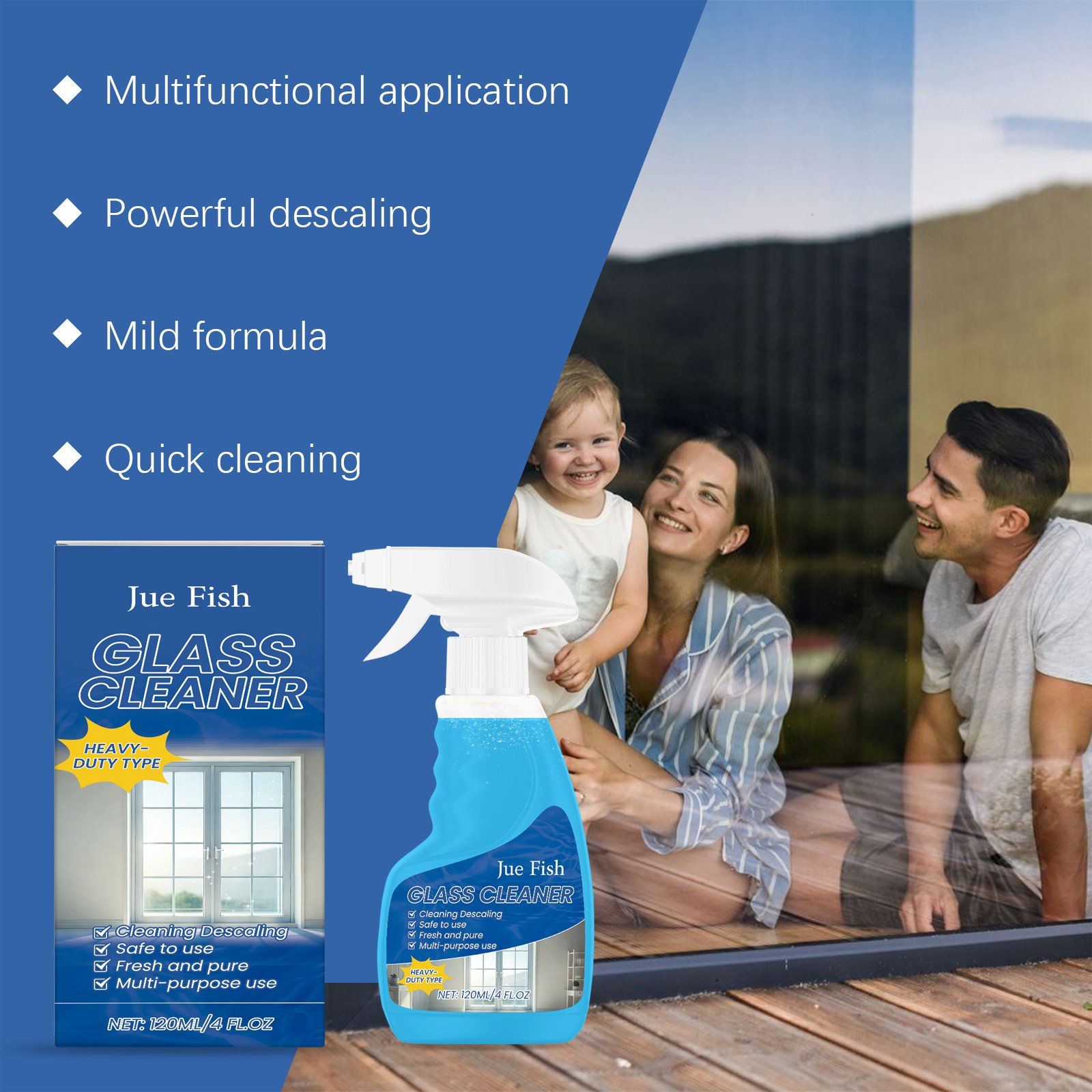 Best selling mild and safe to use cleaning agent for removing oil stains clear vision multi-purpose household glass cleaner
