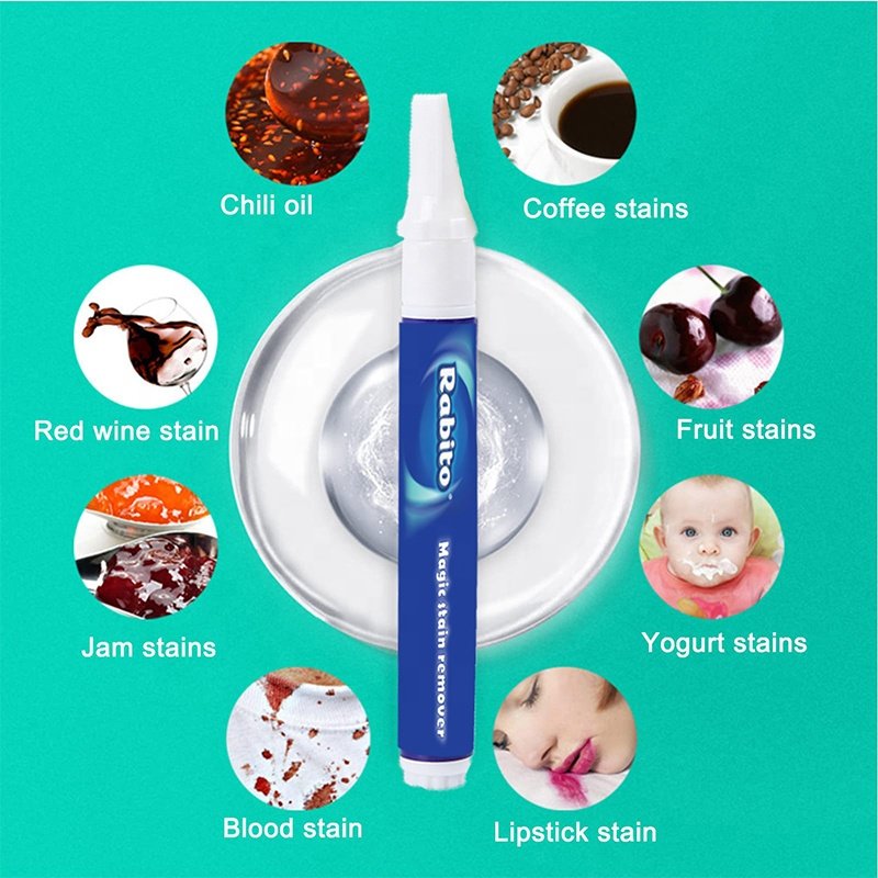 Factory Wholesale Custom Logo And Package Portable Express Clean Clothes Bleach Pens Instant Laundry Stain Remover Pen