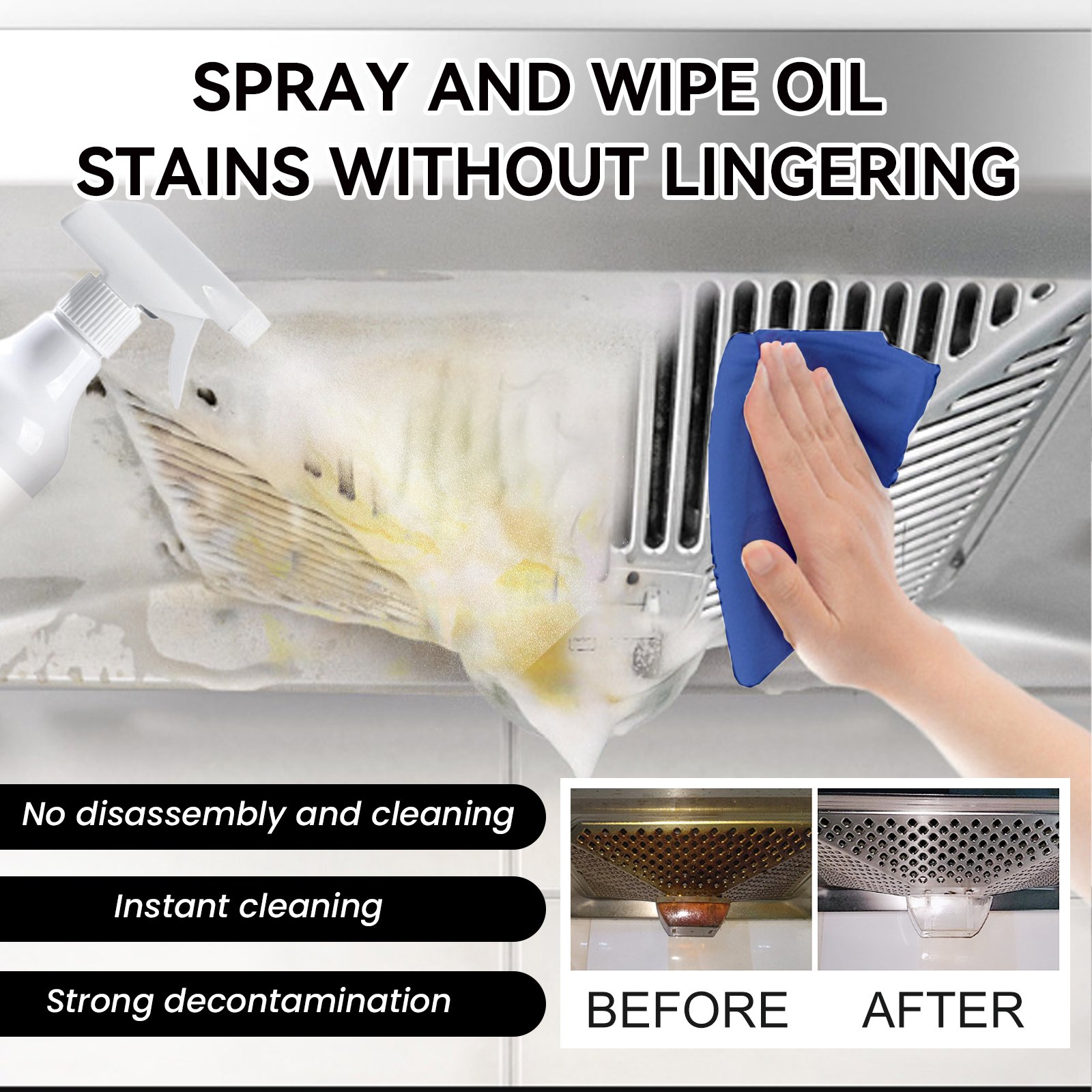 Jue fish Oil And Grease Cleaner Easily Oil Stain Cleaners Multipurpose Heavy Oil Cleaner