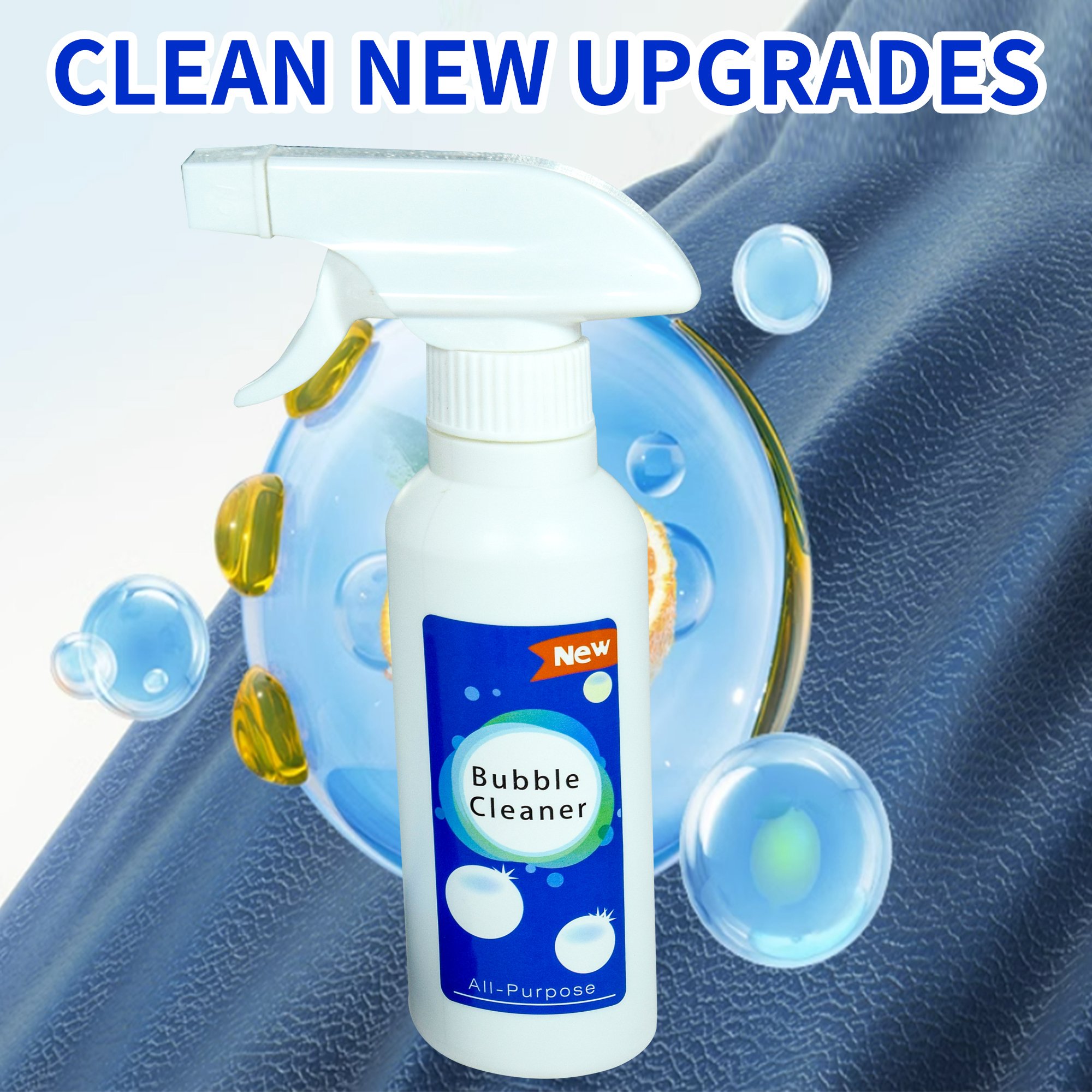 Heavy Duty Kitchen Grease Cleaner Spray for Gas Cooker Pots Sink Surfaces Detergent Type for Cooking Oil Stains Grease Removal