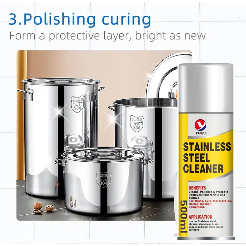Kitchen Cookware Rust Stain Remover Stainless Steel Cleaner Cleaning Spray Cleaner