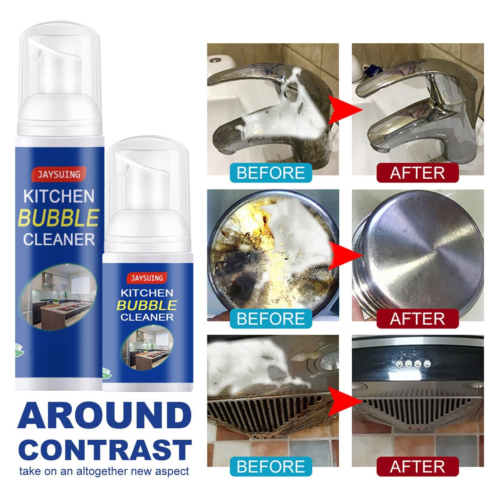 Rustr emover home dirt oil descaling detergent kitchen bubble cleaner kitchen grease cleaner