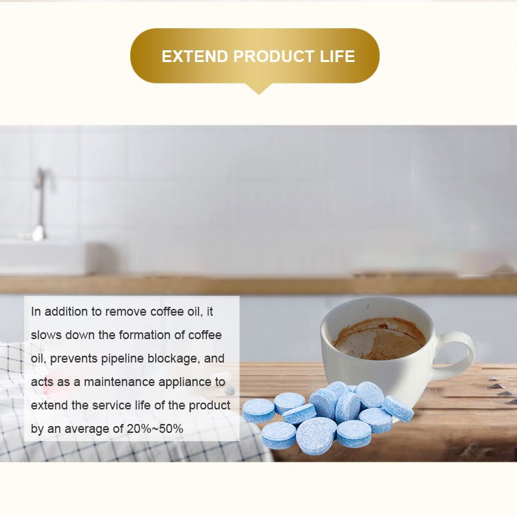 Strongly remove coffee oil stains, restore coffee taste, coffee machine cleaning tablets