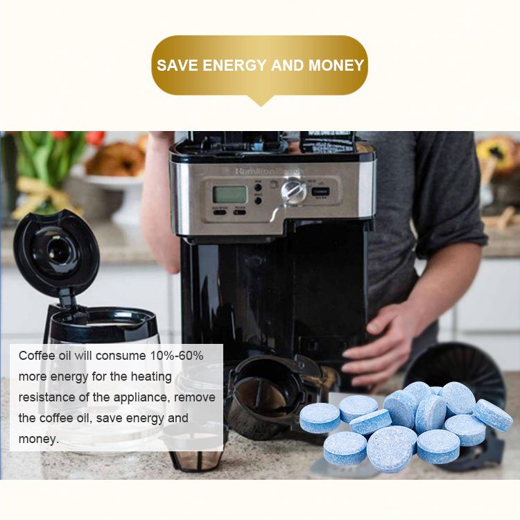 Strongly remove coffee oil stains, restore coffee taste, coffee machine cleaning tablets