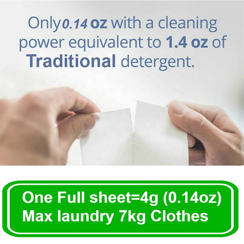Fresh linen Eco-strips laundry detergent sheet 120 loads