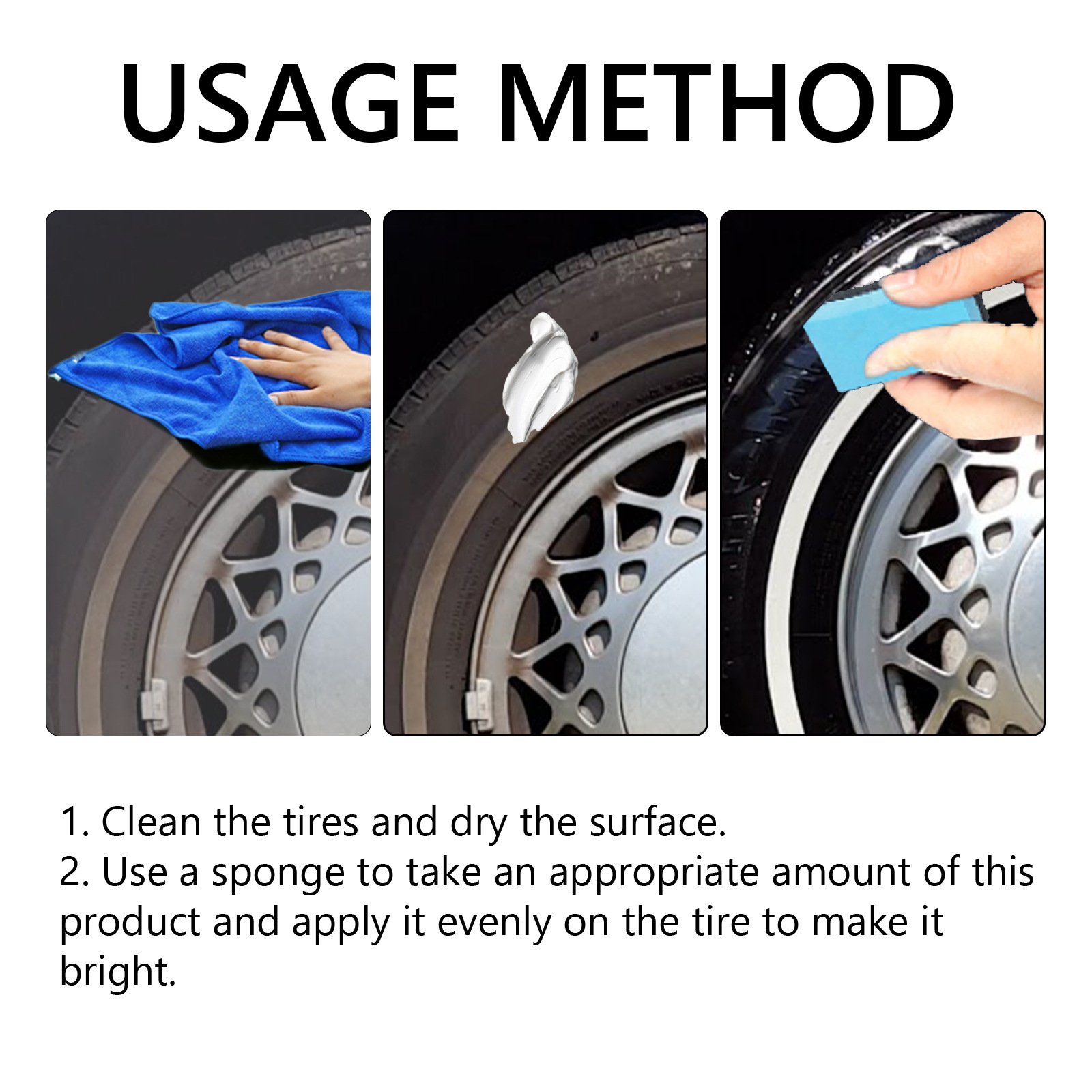 100g Car Tire Coating Wax Rust Removal Conversion Agent Cleaning Stain Remover Tire Cleaner Paste