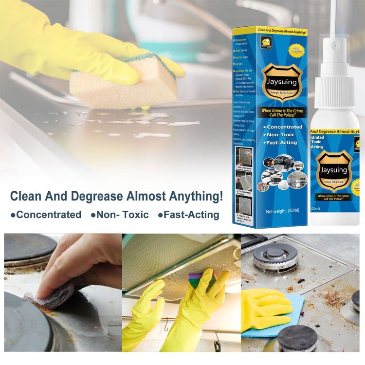 30ml Magic Degreaser Cleaner Spray Multi-Purpose Foam Pan Pan Rust Remover Stove Stain Cleaning Spray Wash Kitchen Tools