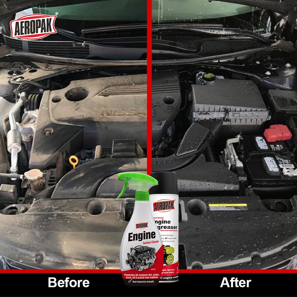 Car Cleaning Spray Products AEROPAK 500ml Bottle Spray Engine Surface Degreaser Cleaner Spray