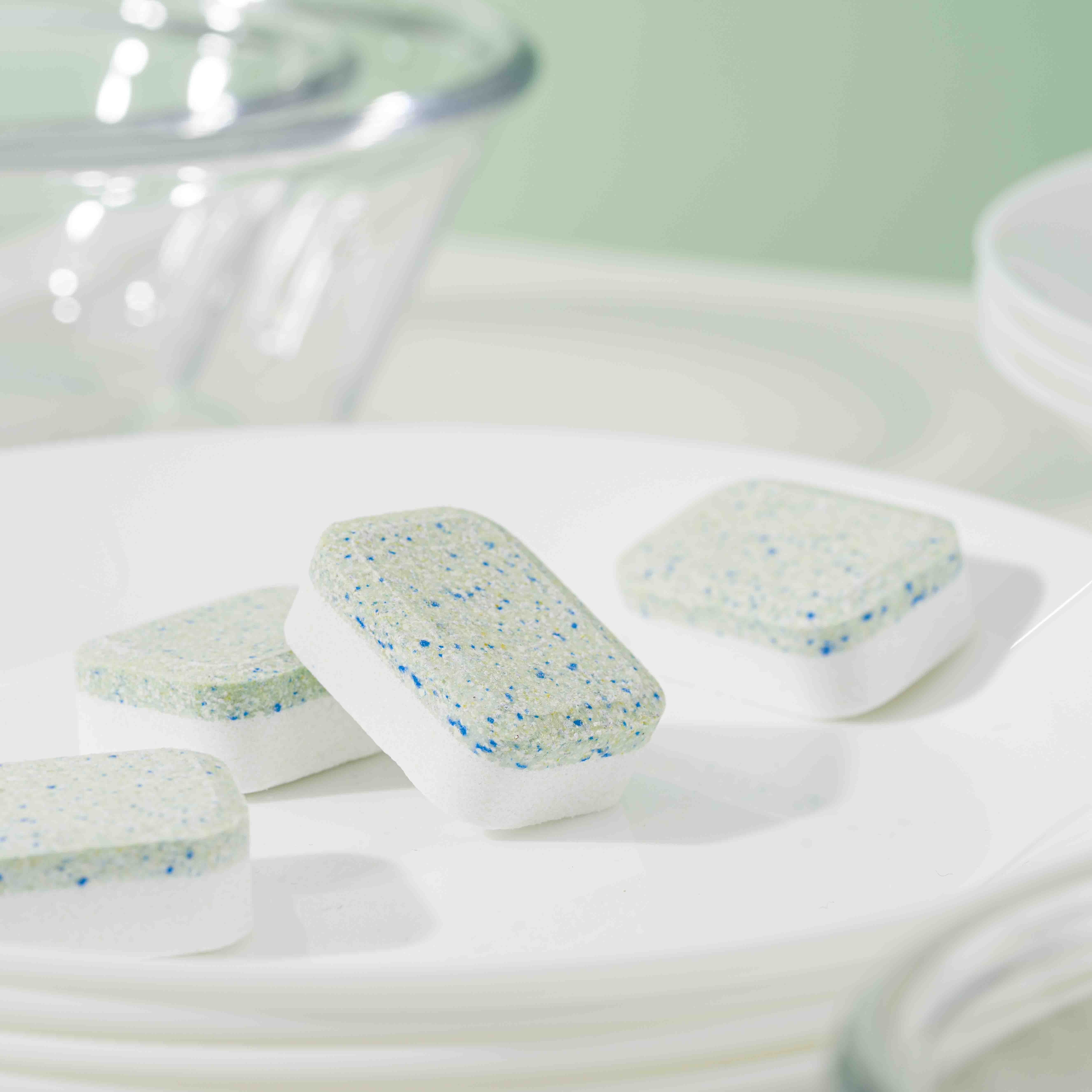 OEM/ODM bulk dishwasher tablets green products dishwashing tablets stain oil removal washing machine cleaning dishwasher tablets