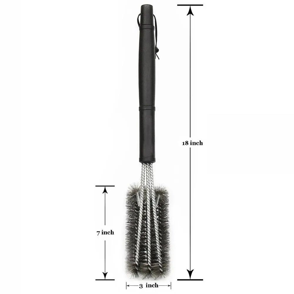 Grill Cleaning Brush BBQ Tool Grill Brush 3 Stainless Steel Brushes In 1 Bbq Accessories Best Cleaner Barbecue