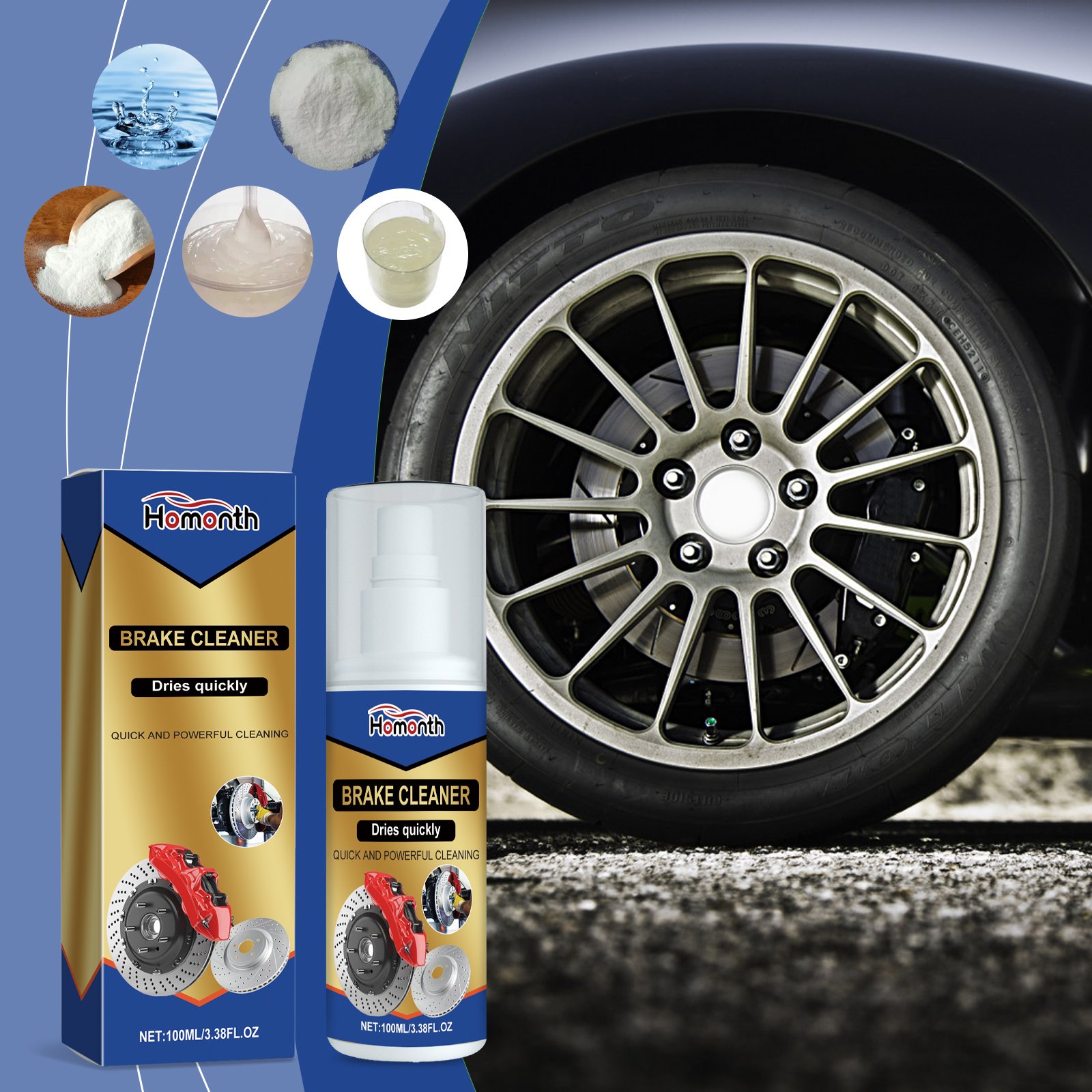 Homonth Best Brake Cleaner Oil Remove Brake Cleaner Liquid Effective Brake Dust Cleaner