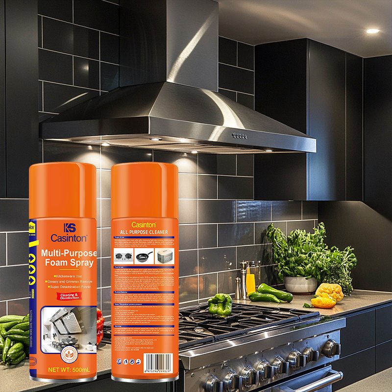 Powerful Kitchen Cleaner Oven Detergent Spray Liquid Grease And Oil Stain Remover Deep Cleaning Products For Heavy Stains