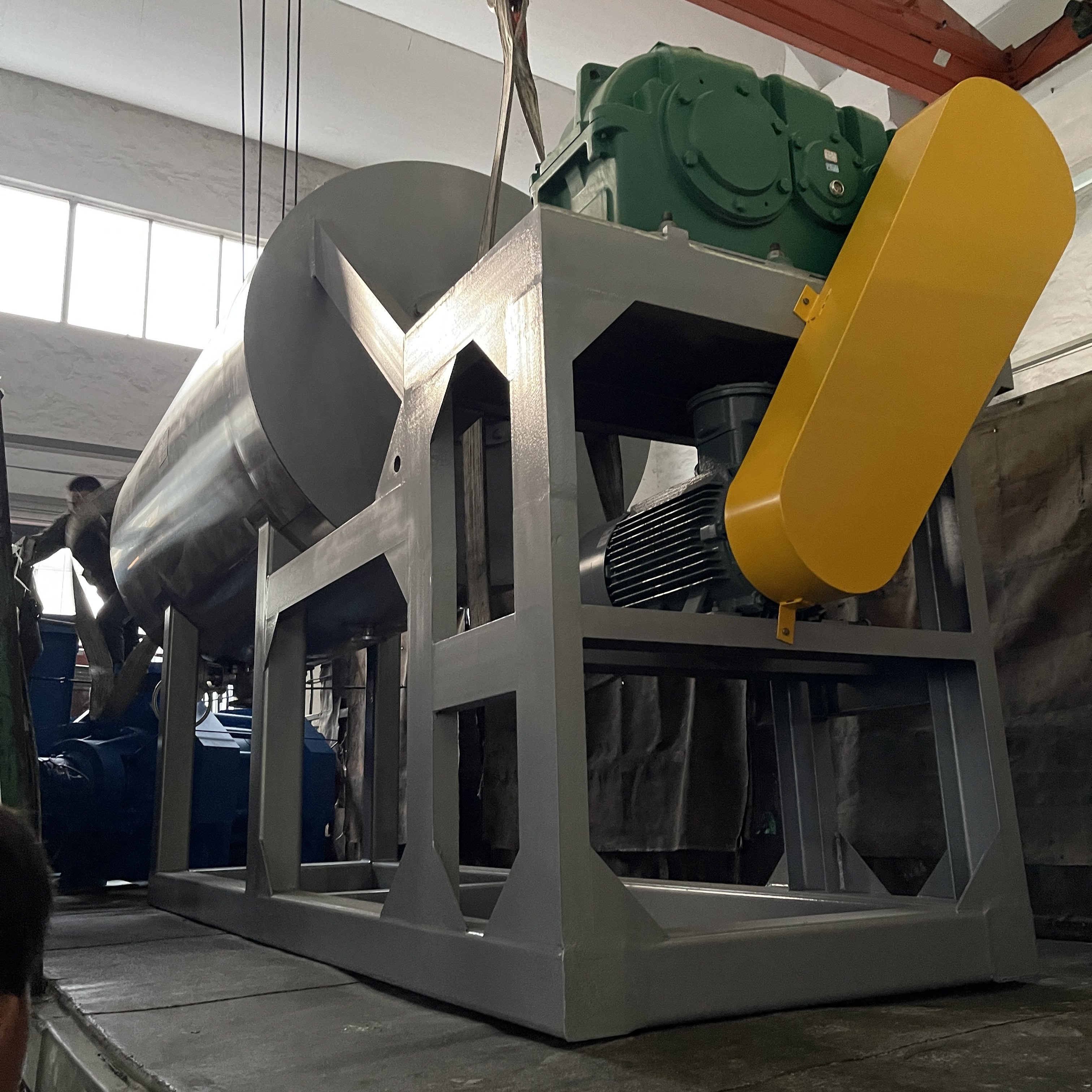 Stainless steel material vacuum harrow dryer solid waste drying equipment organic material internal heating dryer