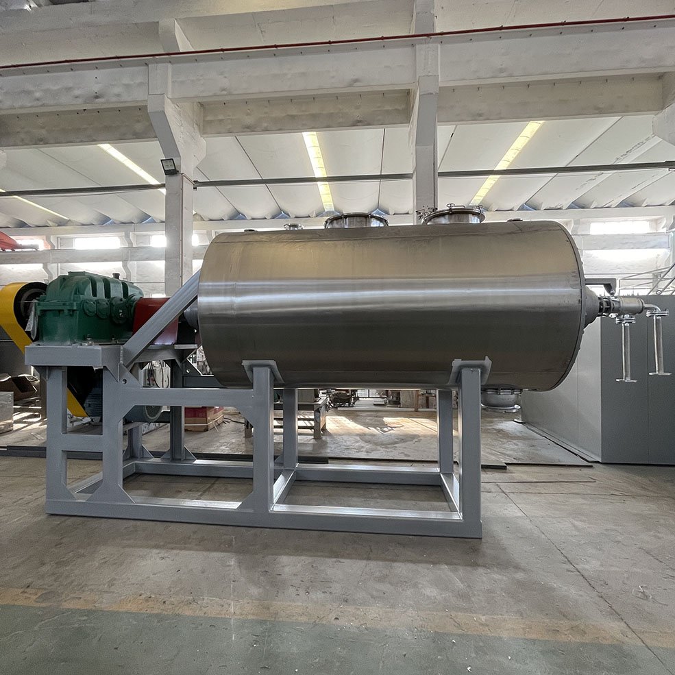 Stainless steel material vacuum harrow dryer solid waste drying equipment organic material internal heating dryer