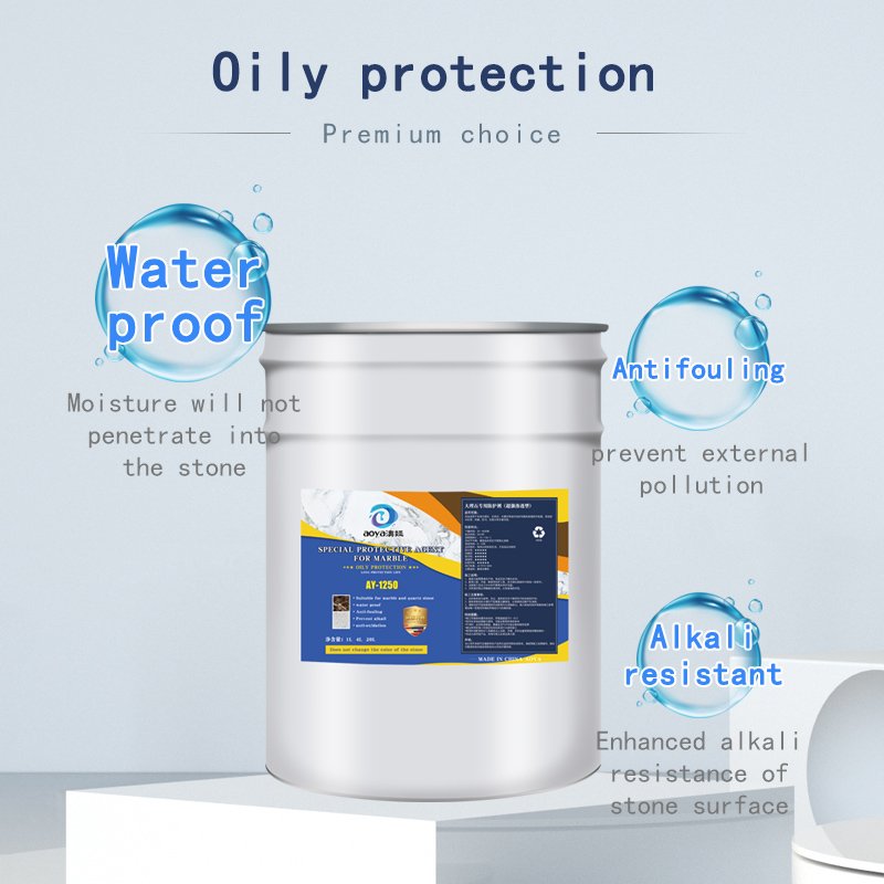 Top protective agent for smooth stone and marble Waterproof antifouling oil repellent alkaline sealing material