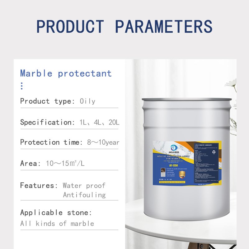 Top protective agent for smooth stone and marble Waterproof antifouling oil repellent alkaline sealing material
