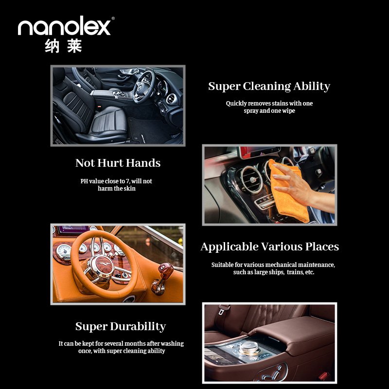 Nanolex 109 Car Care & Cleanings Car Cleaner Detailing Products Leather Seat Ink Stains Remover Leather Car Interior Maintenance