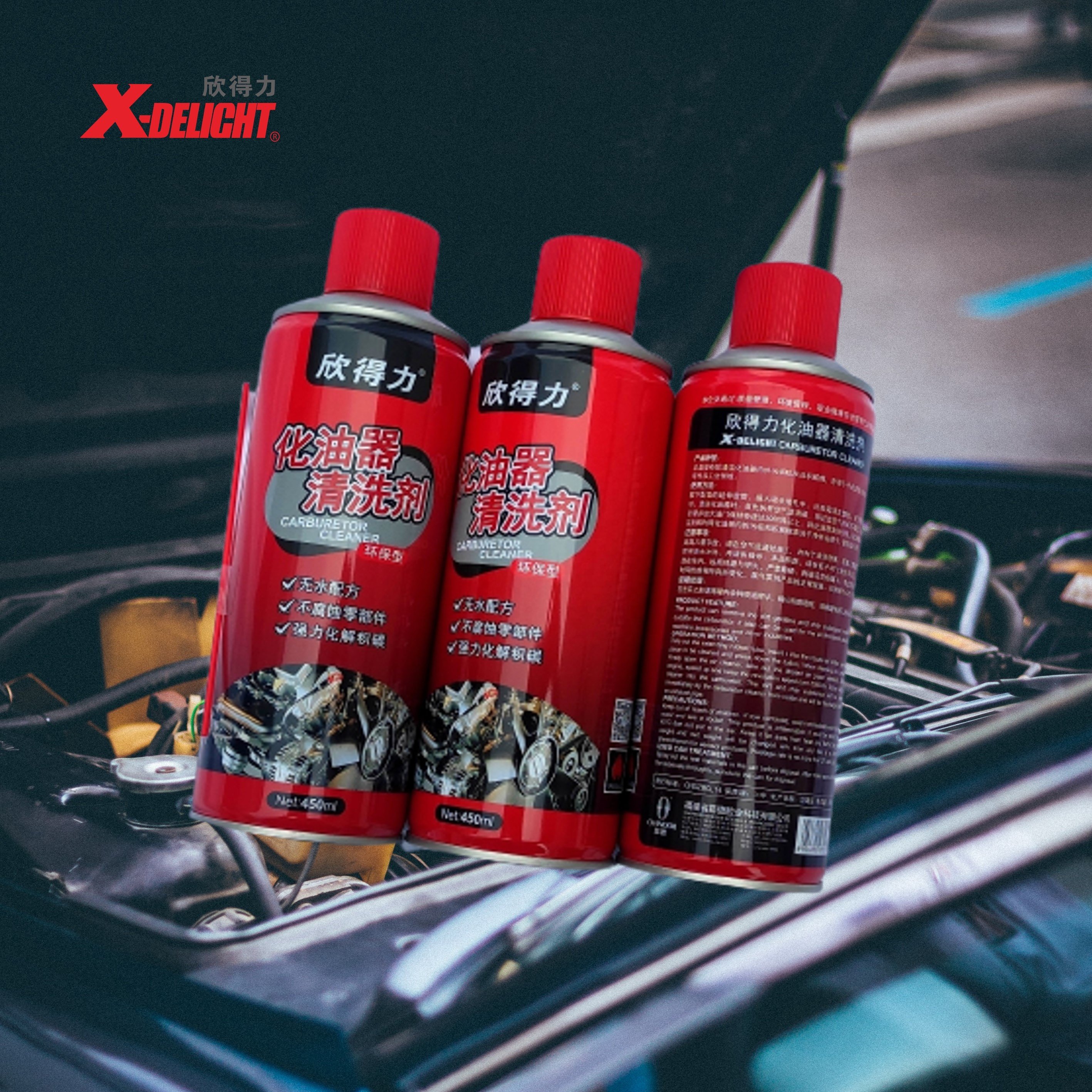 X-DELIGHT 450ML Carburetor Cleaner Fuel Treatment Gas Additive Engine Injector Cleaner For Cars