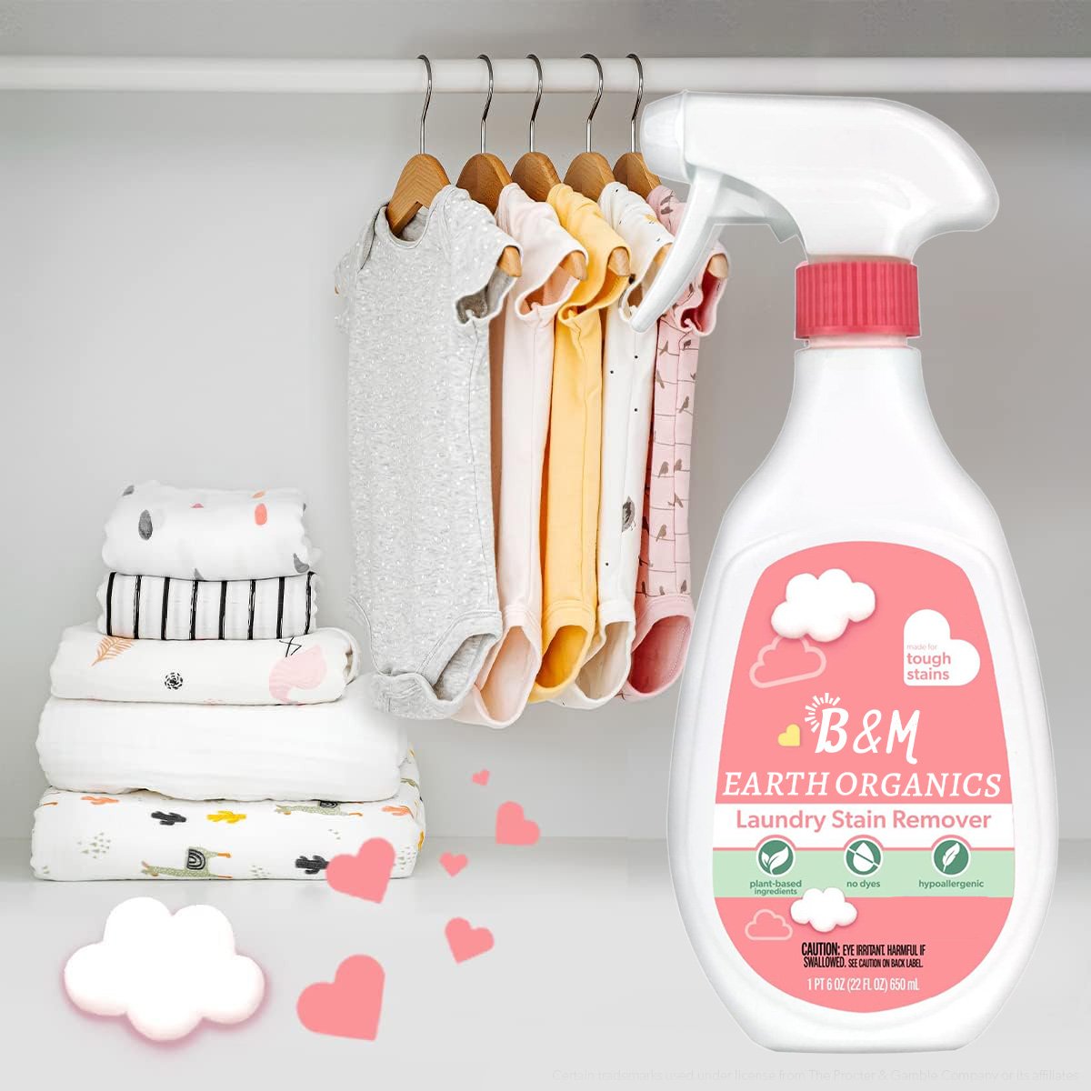 Stain Remover for Baby Clothes Laundry Stain Remover Spray Hypoallergenic Stain Treater