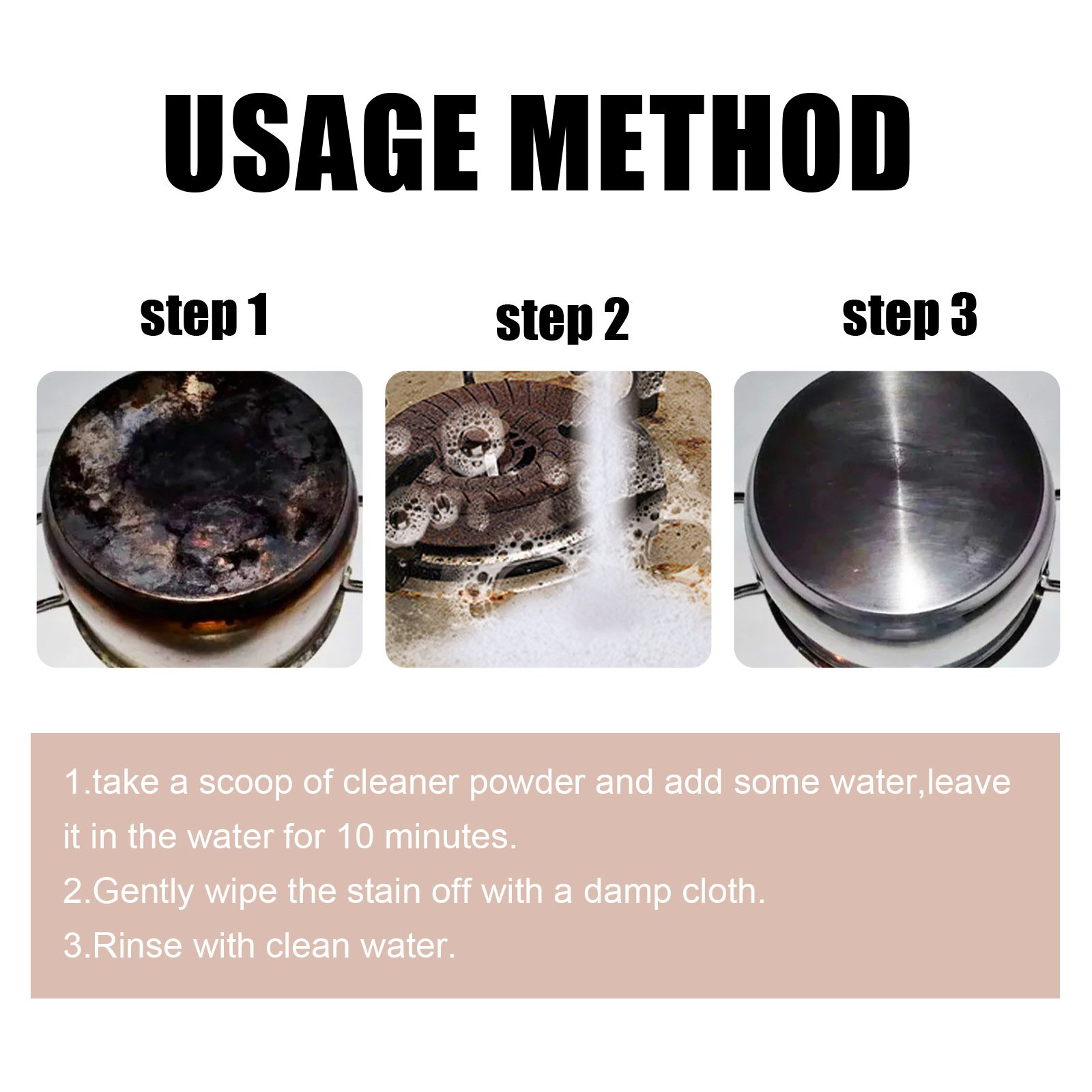 Jaysuing Kitchen Foam Cleaning Powder Heavy grease Descaling Clean multi-purpose kitchenware remove rust range hood