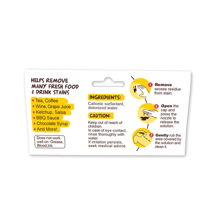 Instant and effective stain remover spray use for clothing