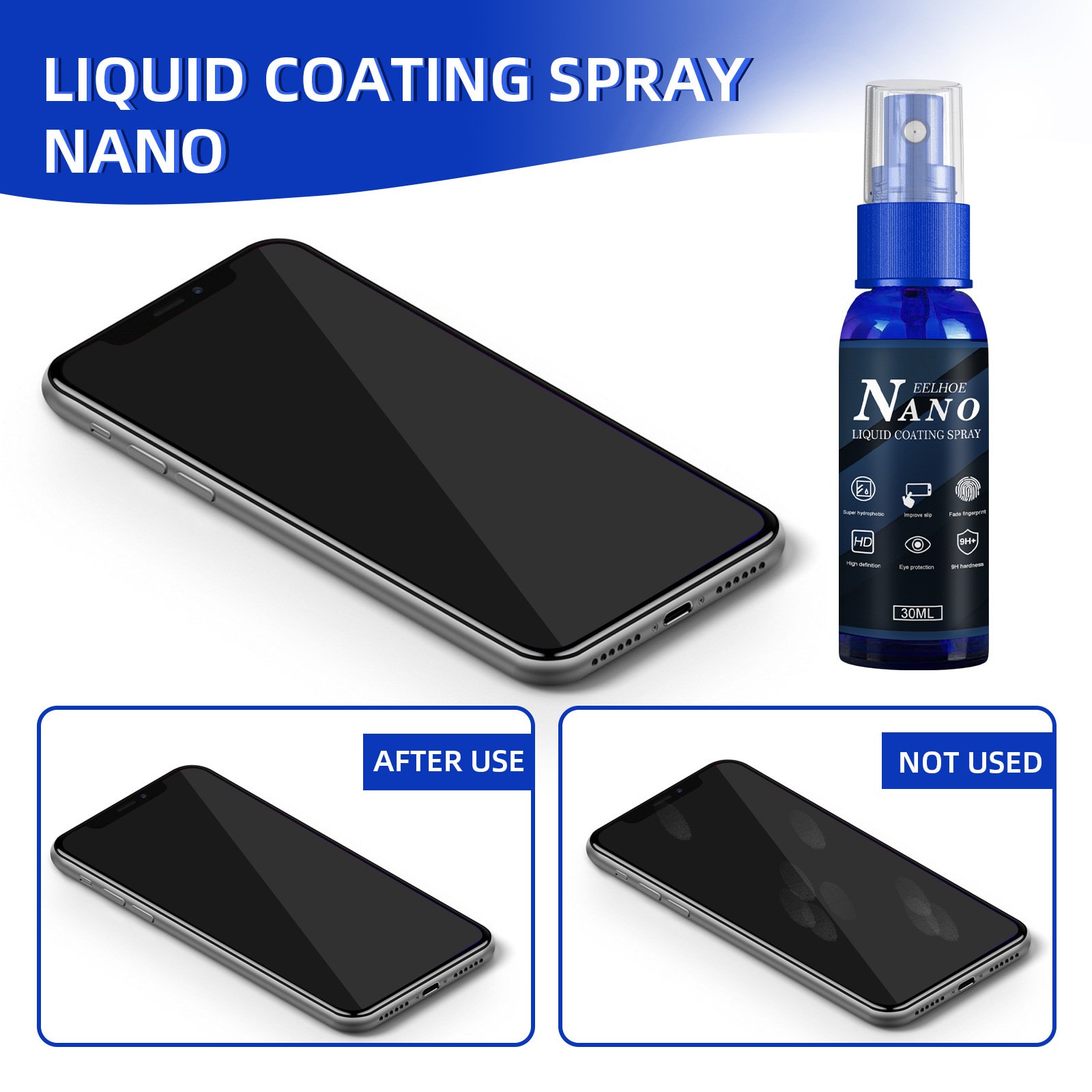 EELHOE Nano Coating Screen Waterproof Nano Coating Screen Protector Oil Proof Nano Coating Liquid For Phones