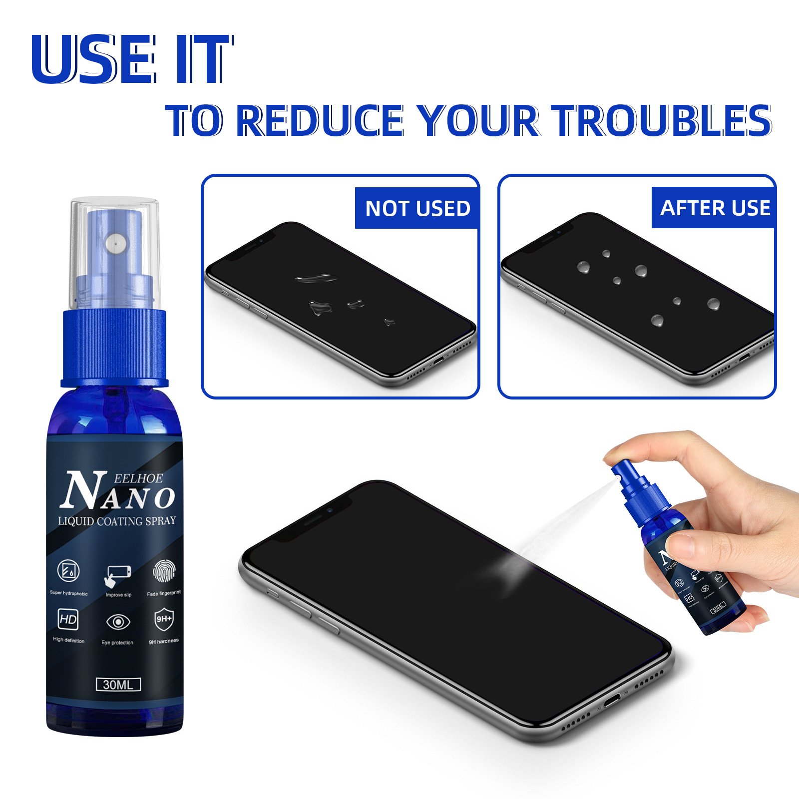 EELHOE Nano Coating Screen Waterproof Nano Coating Screen Protector Oil Proof Nano Coating Liquid For Phones