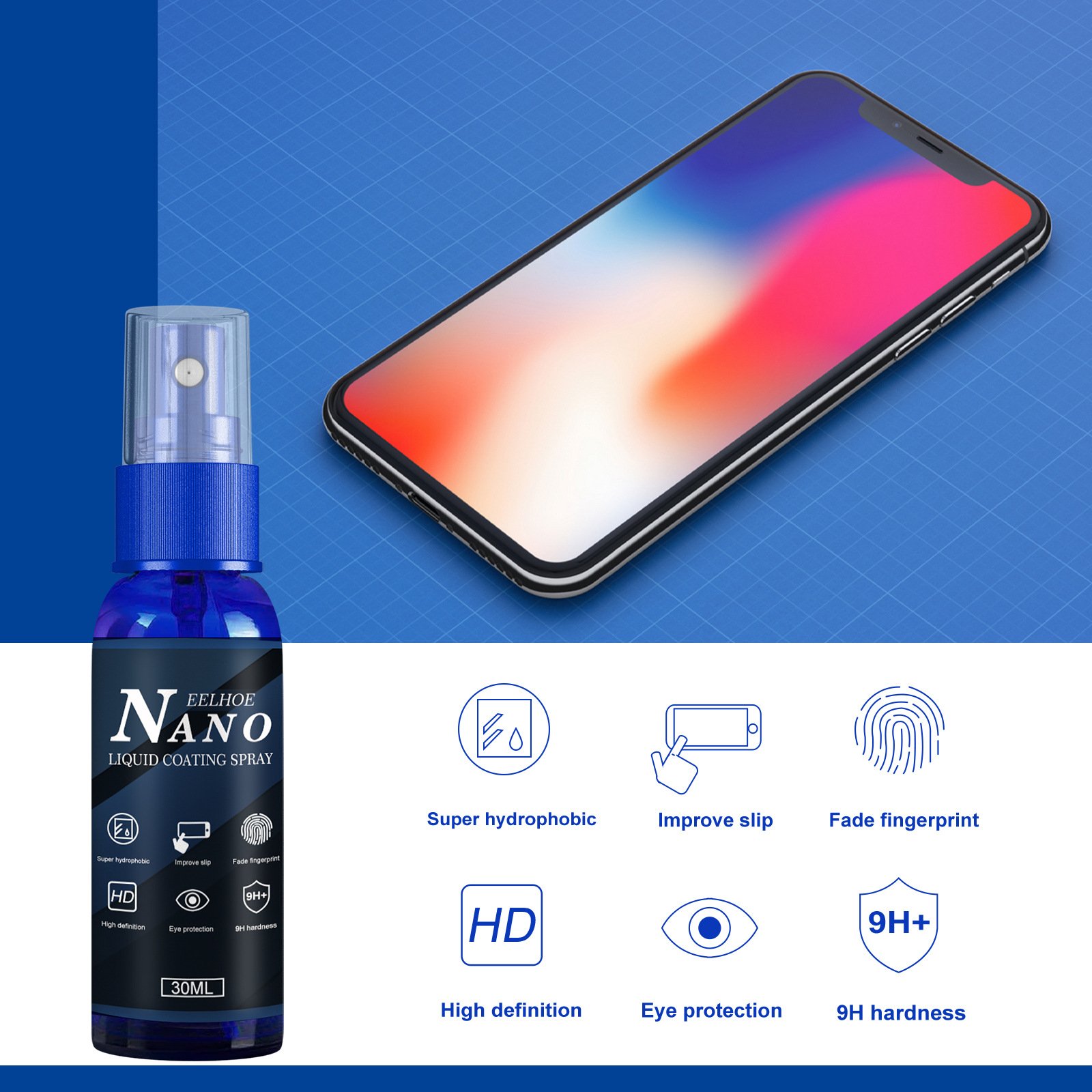 EELHOE Nano Coating Screen Waterproof Nano Coating Screen Protector Oil Proof Nano Coating Liquid For Phones