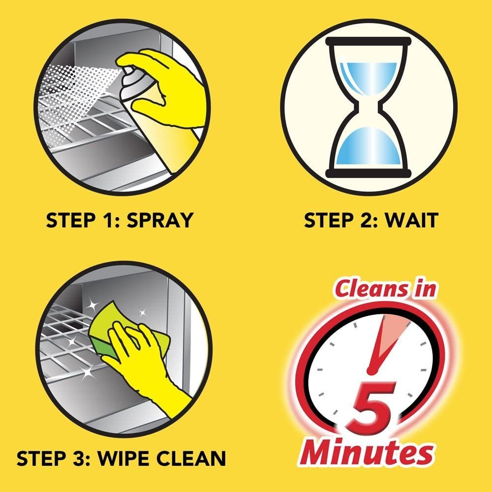 Effective Stain Remover Specialized Formula Burnt-On Spills Removal Kitchen Application Easyoff Heavy Duty Oven Cleaner