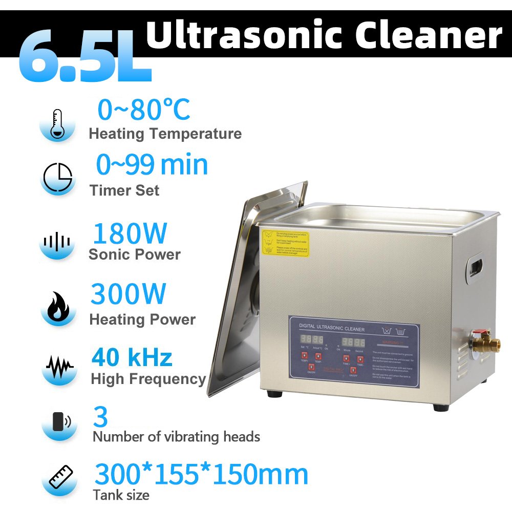 38L 30L 10L Tullker Ultrasonic Cleaner 6L 3L 2L PCB Board Engine Parts DPF Mould Oil Rust Remove Ultrasound Cleaning Machine