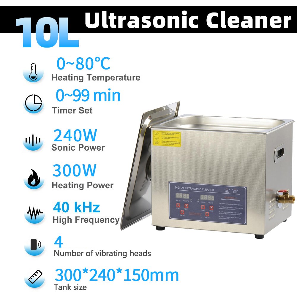 38L 30L 10L Tullker Ultrasonic Cleaner 6L 3L 2L PCB Board Engine Parts DPF Mould Oil Rust Remove Ultrasound Cleaning Machine