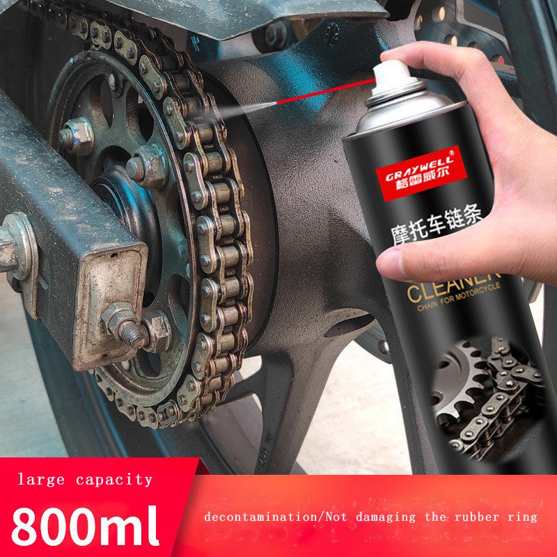 Motorcycle Chain Wash & Care Kit Quick Grease Oil Rust Stain Removal Cleaning Spray Aerosol Car Care Equipment