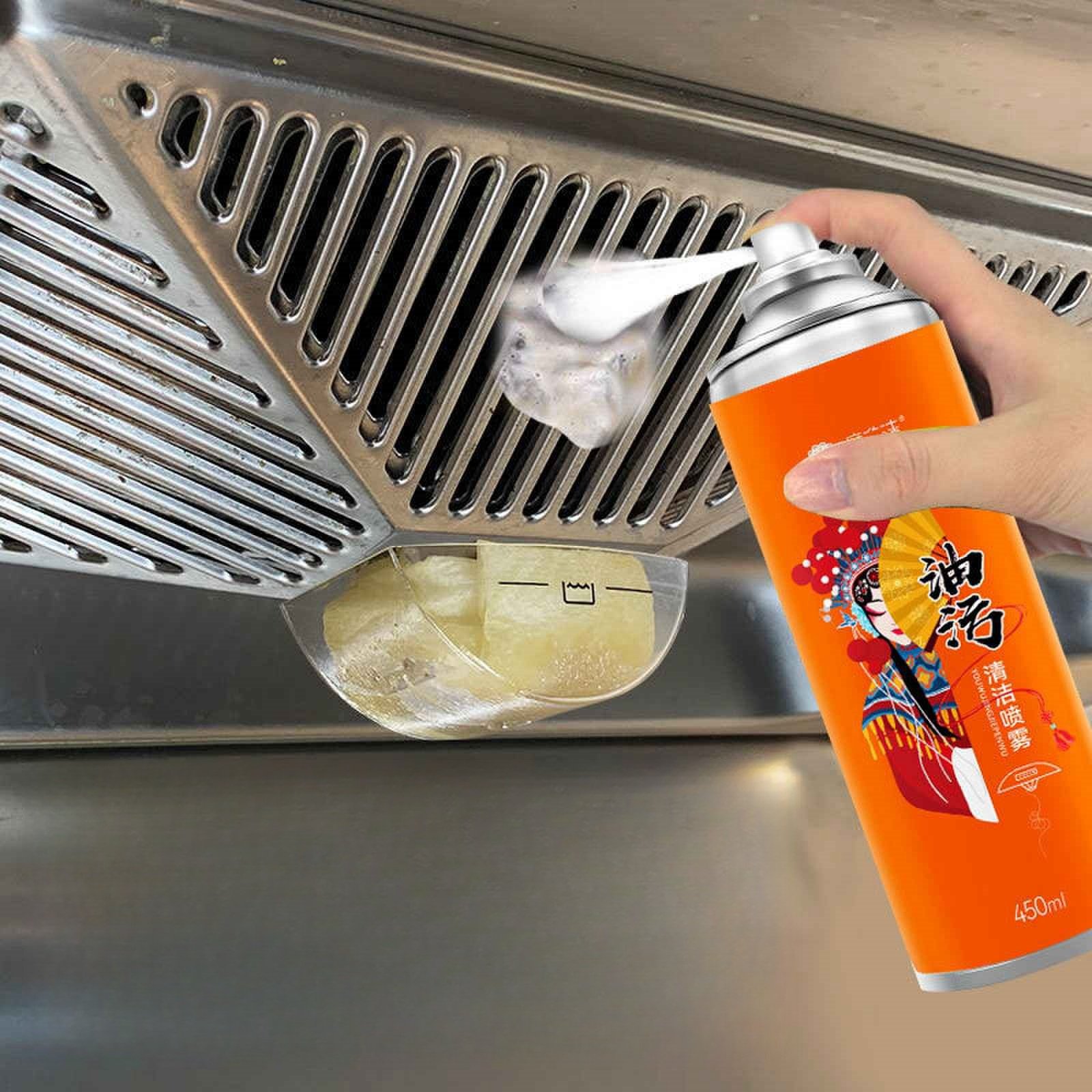 Hood Gas Cooker Pot Sink Surfaces Cleaning Cooking heavy oil stain kitchen grease cleaners spray