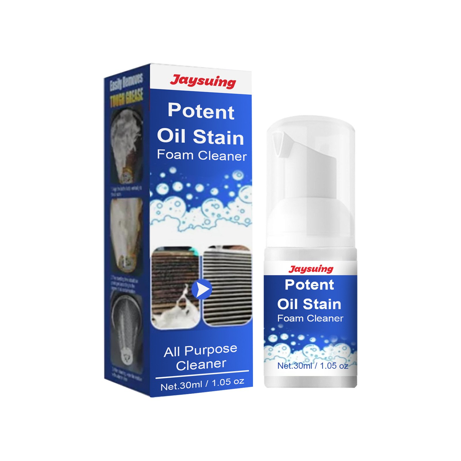 Hot Selling Jaysuing Potent Oil Stain Foam Cleaner All Purpose Cleaner Kitchen Cleaning Spray
