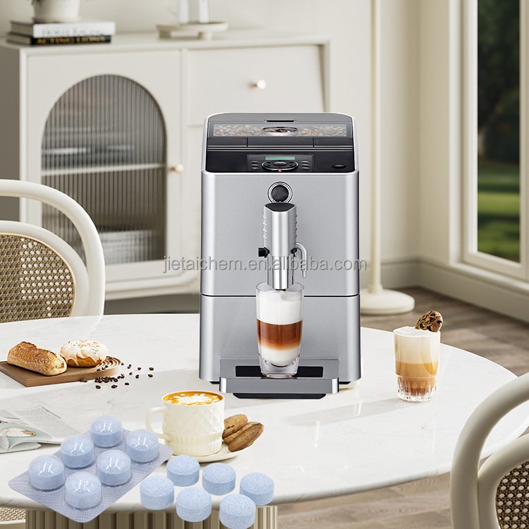 Cleaning agent removes oil stains, coffee machine cleaning tablets